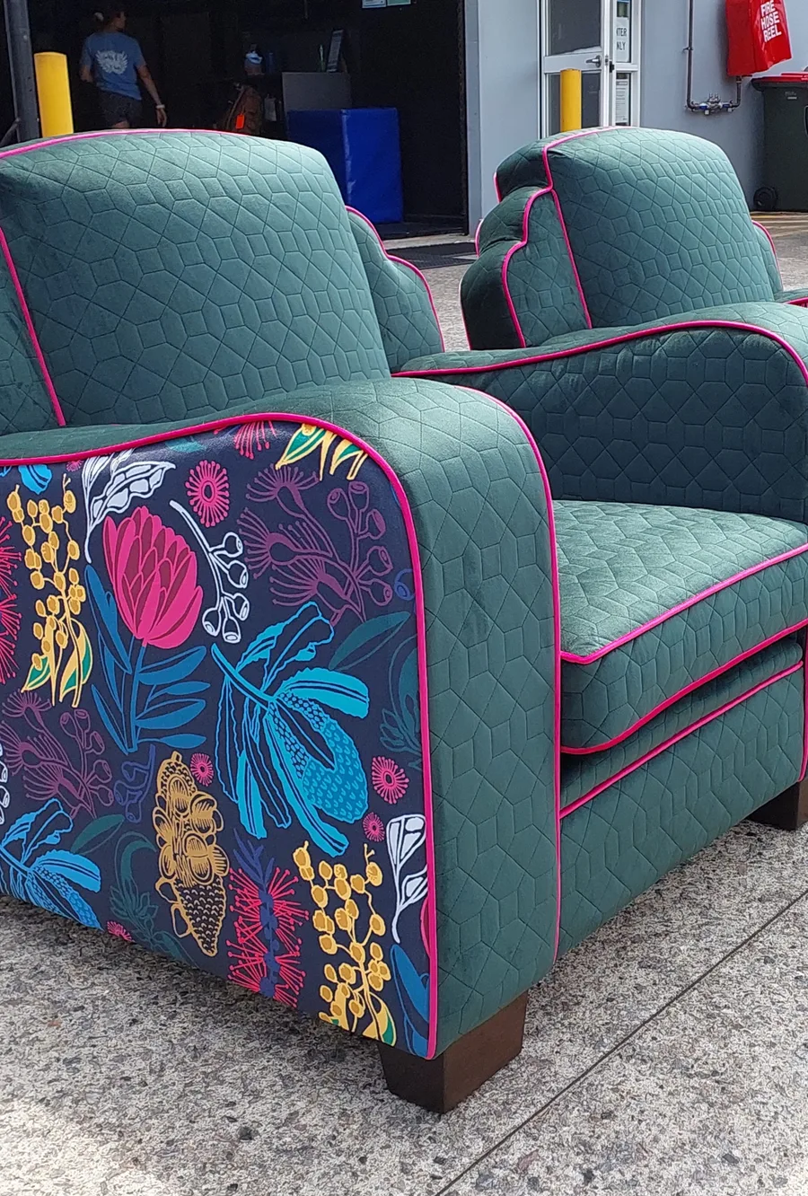 Upholstery work by Harry Taylor